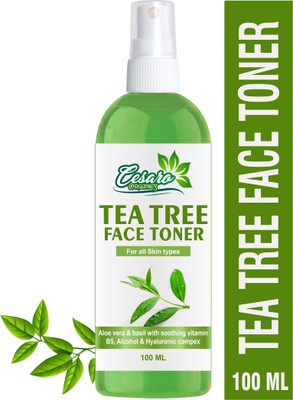 Cesaro Organics Tea Tree Purifying Alcohol-Free Face Toner To Cleanse, Refine & Tighten Pores Men & Women(100 ml)