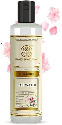 KHADI NATURAL Rose Water Skin Toner 210mlKeeps skin scented and moisturized All Skin Types Men & Women(210 ml)