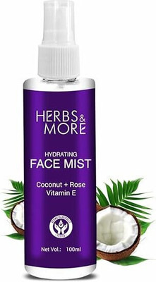 HERBS & MORE HYDRATING FACE MIST Coconut + Rose + Vitamin E | Refreshing Face Mist | Men & Women(100 ml)