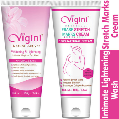 Vigini Intimate Lightening Wash & Anti Stretch Marks Scar Remover Removal Bio Oil Women(200 ml)