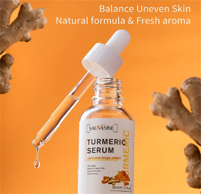 Detailr Turmeric Face Serum for Glowing Skin – Anti-Aging, Dark Spot Corrector Men & Women(30 ml)