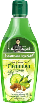 Parampara Ayurved Cucumber Skin Toner for Soft & Glowing Skin 250ml Men & Women(250)