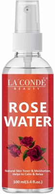 La'Conde Premium Rose Water | Cleanses, Hydrates & Moisturize Skin (100ML) Pack of 1 Men & Women(100 ml)