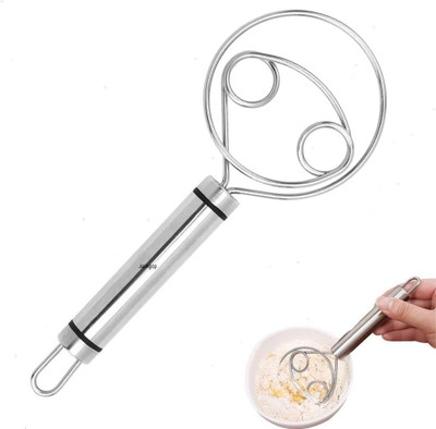 ActrovaX Baking Tool Danish Whisk Dough Scraper Stainless Steel Coil Whisk