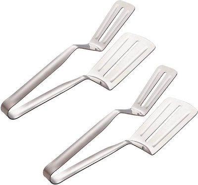 Gift Corner SS MULTIFUNCTION COOKING SERVING TURNER FRYING FOOD TONG 2 pcs SS MULTIFUNCTION COOKING SERVING TURNER FRYING FOOD TONG 2 pcs 27 cm Utility Tongs(Pack of 2)