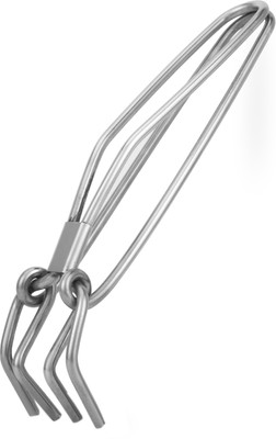 Happy Kitchen 5543081 Stainless Steel Doctor Pakkad With Easy Gripping Handle For Utensils Holder 19.3 cm Utility Pakkad(Pack of 1)