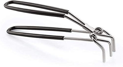 VEDHIVE Stainless Steel Multipurpose Pakkad with Vinyl Coated Handle 15 cm Utility Pakkad(Pack of 1)