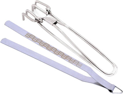 Qality Stainless Steel Roti and Momo Chimta with Pakkad 32 cm Utility Tong Set(Pack of 2)