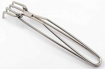 UTENCIL UNIVERSE UU-33 Stainless Steel Lifter Wire Tong Pakkad Utensil Holder for Kitchen Use, 1 Ounce 18 cm Utility Tongs(Pack of 1)