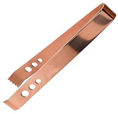 Dynore Stainless Steel Copper Plated Classic Ice Tong Stainless Steel Copper Plated Classic Ice Tong 17.5 cm Ice Tongs(Pack of 1)
