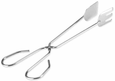 ShopArora Stainless Steel BBQ Food Tongs 30 cm Ice, Roasting, Serving, Utility Tongs(Pack of 1)