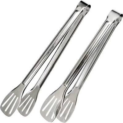 PuthaK Serving Tongs Kitchen Tongs, Buffet Tongs, Stainless Steel Food Tong Momos tong pack of 2 22 cm Roasting, Serving Tongs(Pack of 2)