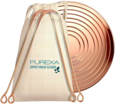 PUREXA Copper Tongue Cleaner(Pack of 2)