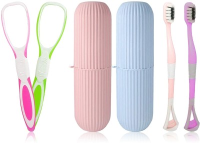 Pivot Capsule Shape Travel Toothbrush Toothpaste Case Holder Portable Storage Plastic Acrylic Toothbrush Holder(Multicolor)