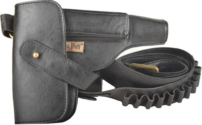 Bespoke Pelle Unisex Police Style 32 Pistol Holster with Leatherette Shoulder Sling Pistol/Gun Cover M(Black)