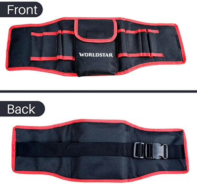 Worldstar 20 Inch Multifunction Durable Multi-Pocket Waist bag polyester Tool Belt Tool Belt(Black)