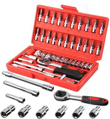 Saviraj Tool Kit Set Socket Wrench Set Spanner Pana Set Standard Screwdriver Set(Pack of 1)