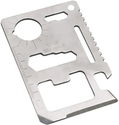 Xydrozen Multipurpose Pocket Survival Tool 11 Function Card Camping & Hiking Camping Tool Kit