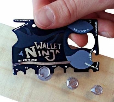 Nexshop 18 in 1 Tool Card Ninja Wallet 18 (Black) Camping & Hiking Multi Tool Kit