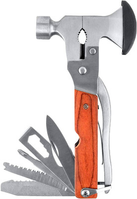 NSV Stainless Steel Multifunction 14 In 1 Hand Tac Tool For Home Use Camping & Hiking Multi Tool