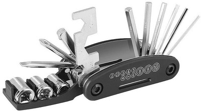 Planetoid Universal Bicycle Repair 16 in 1 Stainless Steel Multi-Function Bicycle Tool Kit Cycling Bicycle Repair Tool Kit