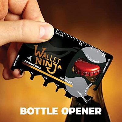 Nexshop Wallet Ninja Multipurpose 18 in 1 Pocket Credit Card Size Tool Camping & Hiking Multi Tool Kit