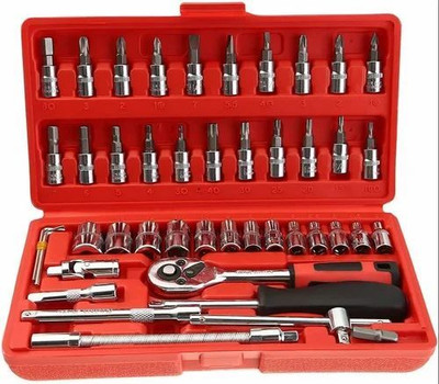 TECHEL tool kit 46 in 1 Pcs and Socket Set Multi Purpose hnb4 Cycling Type refers to specialized set of tools and euipment that are designed for a particular purpose or task