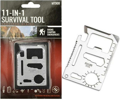 ASTOUND Credit Card Size Pocket Tool Stainless Steel Multitool Camping & Hiking Camping Tool Kit