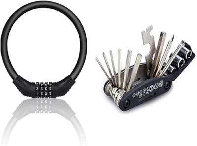 Online Experts MultiPurpose Cycle Repair Tool Kit+4 Digit Number Cycle Lock Cycling Cycle Lock+Cycle Tool Kit