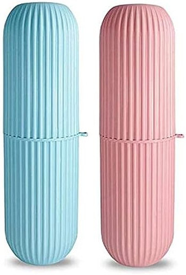 SWAURSAHA Toothbrush Holder / Toothbrush box / Portable Travel Toothbrush Storage Box Toothbrush Case(Pack of 2)