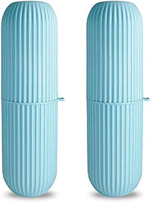 SWAURSAHA Toothbrush Holder / Portable Travel Toothbrush Storage Box /Toothbrush box(Blue) Toothbrush Case(Pack of 2)