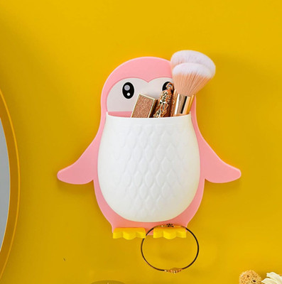 Anchal PENGUIN BASKET Plastic Toothbrush Holder(Wall Mount)
