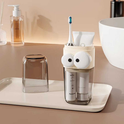 ESSPY Cute Capsule Portable Toothbrush Storage case Plastic Toothbrush Holder(White)