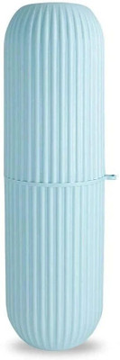 NINTH Capsule Shape Travel Toothbrush Case Cover Holder Portable Pack of 1 - Plastic Toothbrush Holder(Blue)