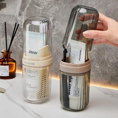 HydroHive Portable Toothbrush Cover | Transparent Germ-Free Holder for Travel & Home Plastic Toothbrush Holder(Clear)