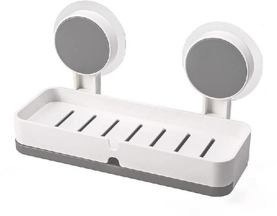 MECHBORN Multipurpose Wall-Mounted Soap Holder(White, 20.8 x 7.8 x 12.5 cm)(White)