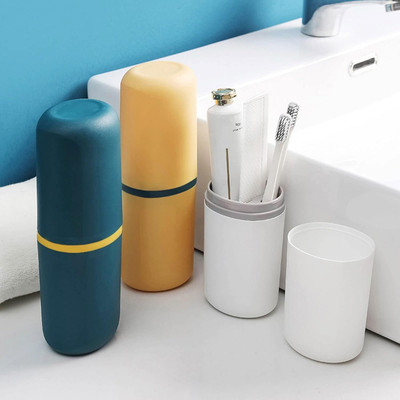 PEGACORN Travel Toothbrush Case 3 Combos. Plastic Toothbrush Holder(Multicolor)