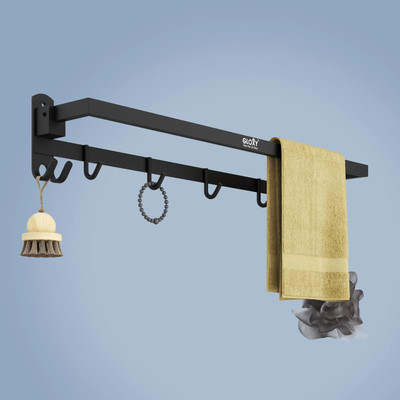 GLOXY Matte Shower Rod Hook(Black)