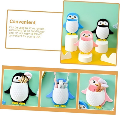 pinaki Unique Design Self Adhesive Multipurpose Storage Holder / Rack x1.867 Plastic Toothbrush Holder(Multicolor, Wall Mount)