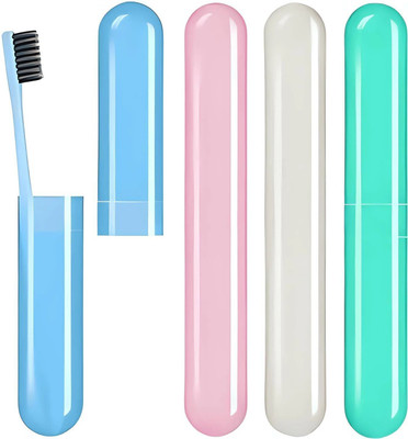 Flipkart SmartBuy Portable Brush Holder for Bathroom Wall, Trip & Travel Plastic Toothbrush Holder(Multicolor)