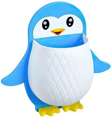 ROYAL MB Penguin Shape Toothbrush Holder Wall Mount Bathroom Organizer Plastic Pack of 1 Plastic Toothbrush Holder(Pink, Wall Mount)