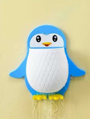 Shiv Enterprise Penguin Design StorageBox, Pen Remote & Multiuse Plastic Blue Toothbrush Holder Plastic Toothbrush Holder(Blue, Wall Mount)