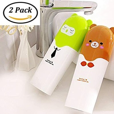 BAOER Holder Portable Travel Toothbrush Cover Cup Bathroom Organizer Case 20cm X 6cm Plastic Toothbrush Holder(Multicolor)