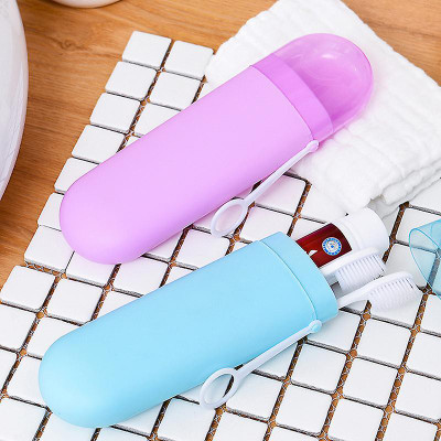 Swastik Housewares Portable Cover Case in Assorted Colours set of 2 Plastic Toothbrush Holder(Multicolor, Wall Mount)