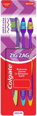 Colgate ZigZag Medium Toothbrush(Pack of 3)