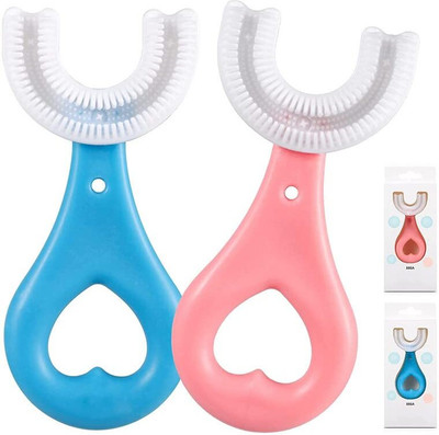 BBD Kitchen Shop Generic U Shaped Toothbrush for Kids 3-5 Years pack of 2 Ultra Soft Toothbrush(Pack of 2)