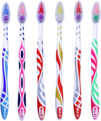 Maxi For You Travel Pack Manual Soft Toothbrush(Pack of 6)