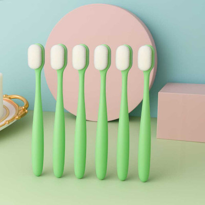 Boko Earth Ultra-Soft Toothbrush for Sensitive Gums | 20,000 Micro Bristles | Green Ultra Soft Toothbrush(Pack of 6)