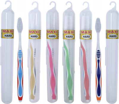 Maxi Candy Travel Pack, Hard Toothbrush(Pack of 6)