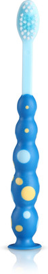 LuvLap Bubbles Kids Toothbrush with Soft Bristles, BPA Free, Suction Cup Extra Soft Toothbrush